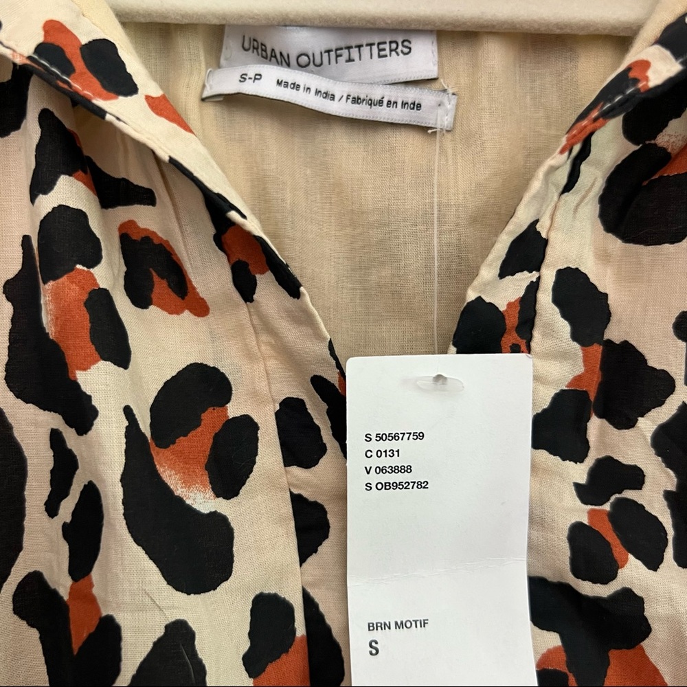 Urban Outfitters Leopard Print Tiered Keyhole Romper - Picture 4 of 12